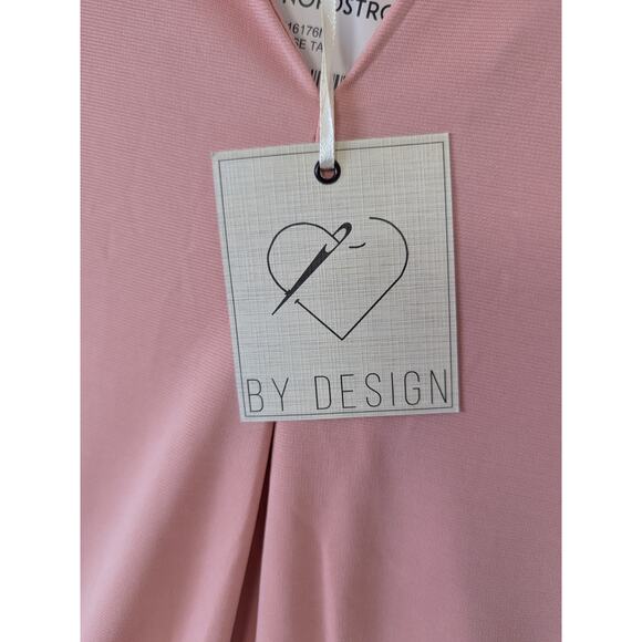 By Design Nordstrom Pink Rose V Neck Short Sleeves Top Size Small Modal New - Picture 2 of 8